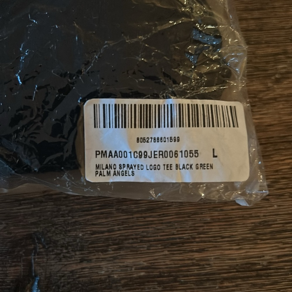 SSENSE NEW AUTHENTIC PALM ANGELS black spray paint logo t shirt large - Picture 14 of 16